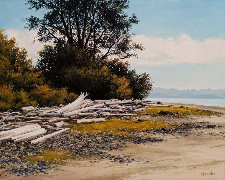 Merv Brandel artwork 'Heron Beach' at White Rock Gallery