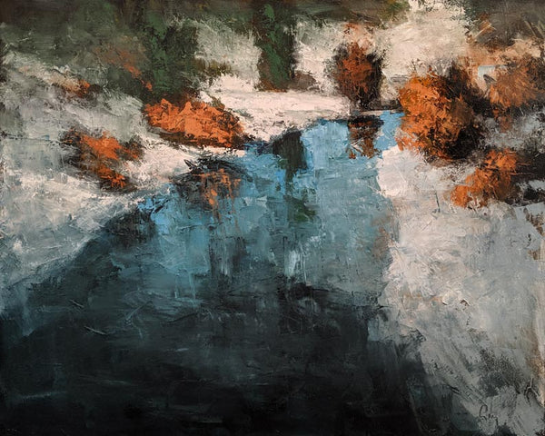 Robert P. Roy artwork 'Ruisseau en Hiver (Winter Creek)' at White Rock Gallery