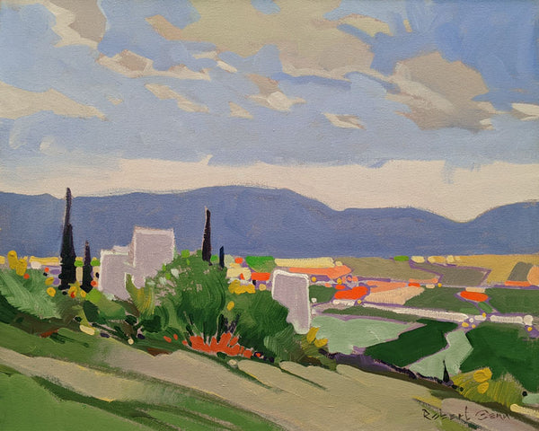 Robert Genn artwork 'Above the Tavira Valley(JackHambleton,1989,Algarve,Portugal)' at White Rock Gallery