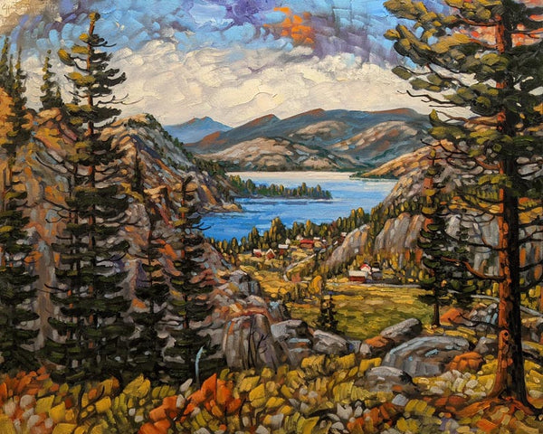 Rod Charlesworth artwork 'Okanagan Falls, Down From Green Lake Rd' at White Rock Gallery