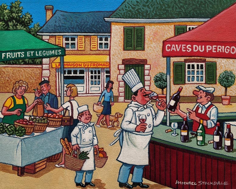 Michael Stockdale artwork 'The Chef Sampling the Goods' at White Rock Gallery