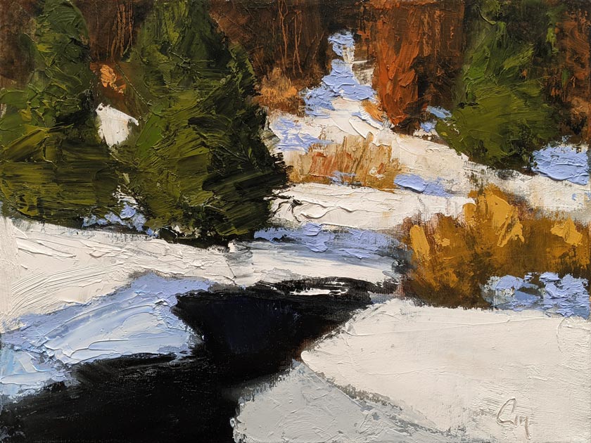 Robert P. Roy artwork 'Ruisseau - Chemin Gendron' at White Rock Gallery
