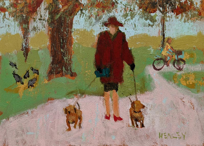 Paul Healey artwork 'Walk in the Park' at White Rock Gallery