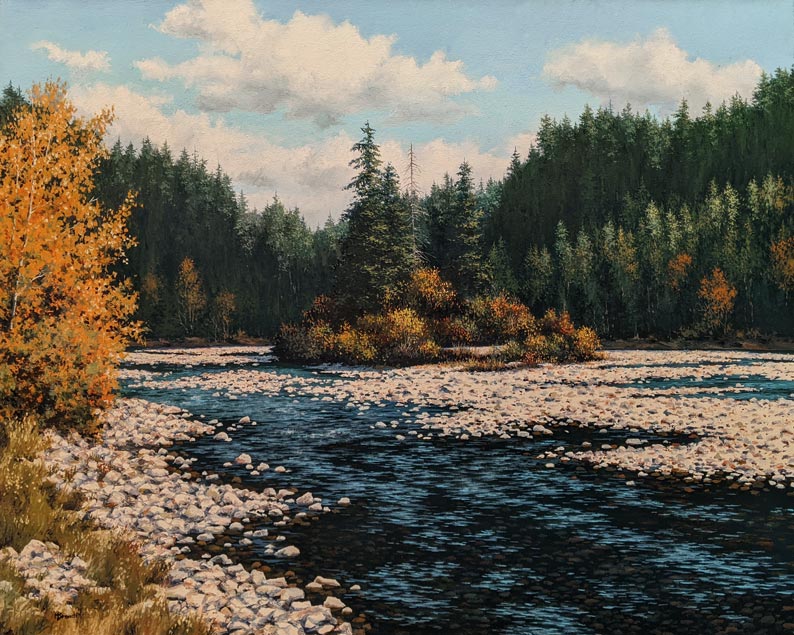 Merv Brandel artwork 'Sproat River' at White Rock Gallery