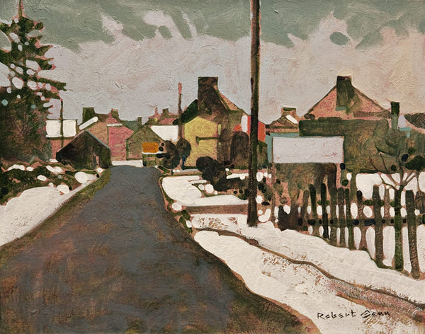 Robert Genn artwork 'Entrance to a French Village in January' at White Rock Gallery