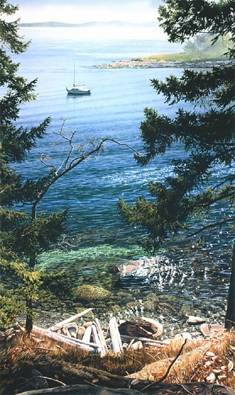 Carol Evans b artwork 'DeCourcy Island' at White Rock Gallery