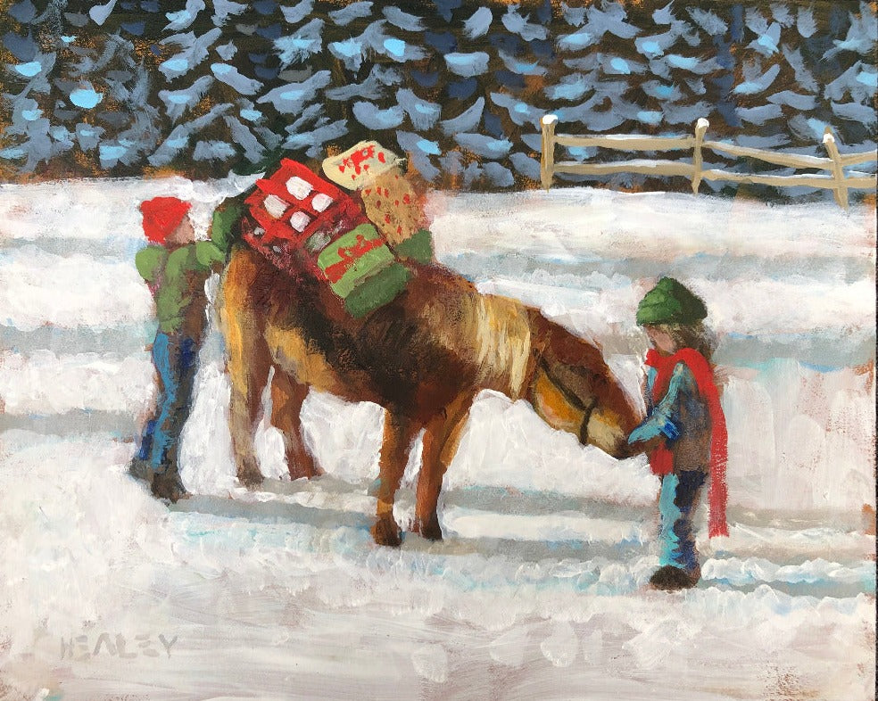 Paul Healey artwork 'Loading the Gifts' at White Rock Gallery