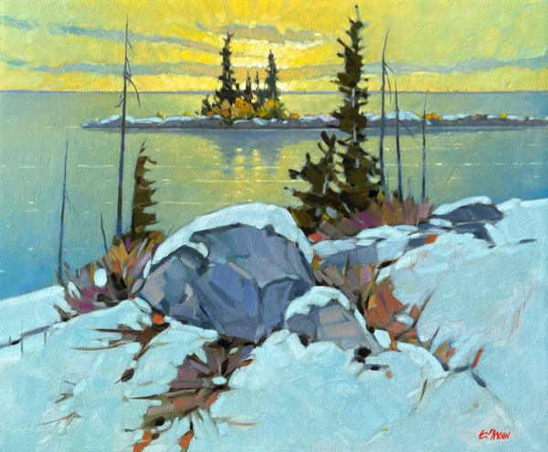 Graeme Shaw artwork 'Early Winter Great Slave Lake' at White Rock Gallery