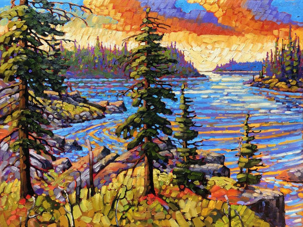 Rod Charlesworth artwork 'Evenings Glow, Near Ucluelet' at White Rock Gallery