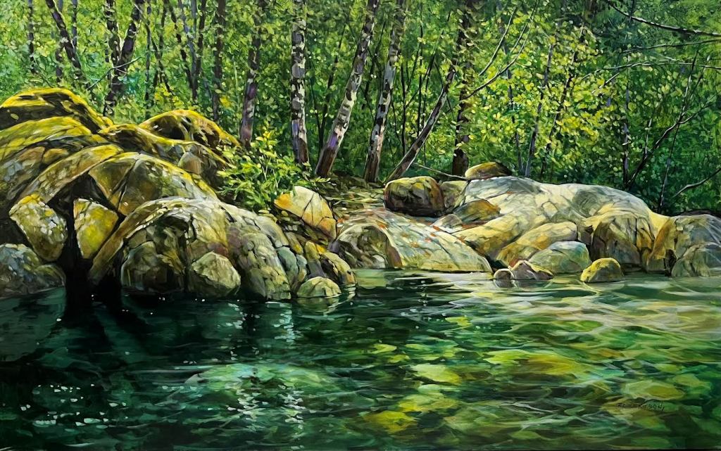 Janice Robertson artwork 'Emerald Waters' at White Rock Gallery