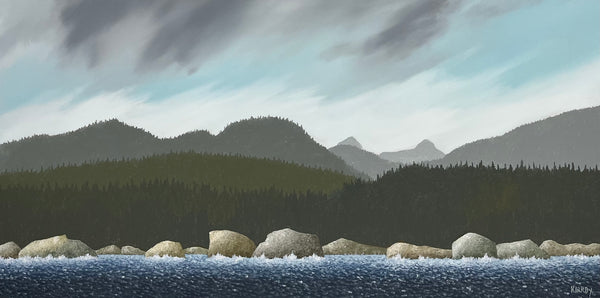 Ken Kirkby artwork 'Windy Day In Howe Sound' at White Rock Gallery