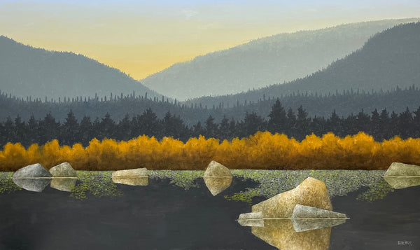 Ken Kirkby artwork 'Early Autumn In The Mountains' at White Rock Gallery