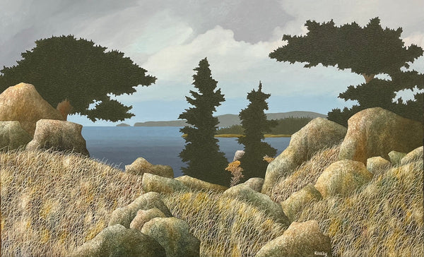 Ken Kirkby artwork 'Watching the Distant headland' at White Rock Gallery