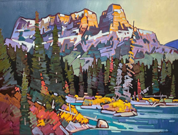 Cameron Bird artwork 'Bow River Patterns' at White Rock Gallery