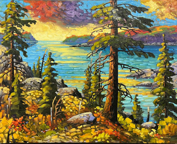 Rod Charlesworth artwork 'Pacific Dusk-Near Ucluelet' at White Rock Gallery