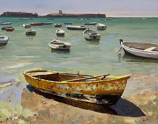 Min Ma artwork 'Min Ma - "Mediterranean Boats"' at White Rock Gallery