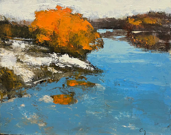 Robert P. Roy artwork 'Robert P. Roy - "L'Hiver Approche (Winter is Near)"' at White Rock Gallery