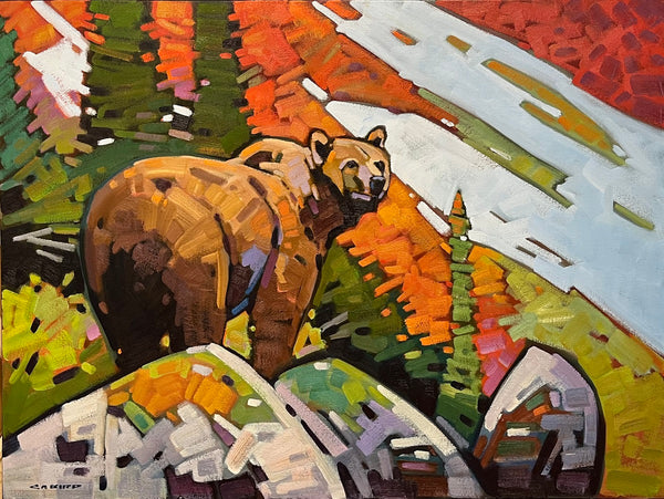 Cameron Bird artwork 'Cameron Bird - "Grizzly Lookout"' at White Rock Gallery