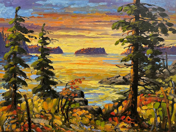 Rod Charlesworth artwork 'Rod Charlesworth - "Daylight Fading, Near Port Renfrew"' at White Rock Gallery