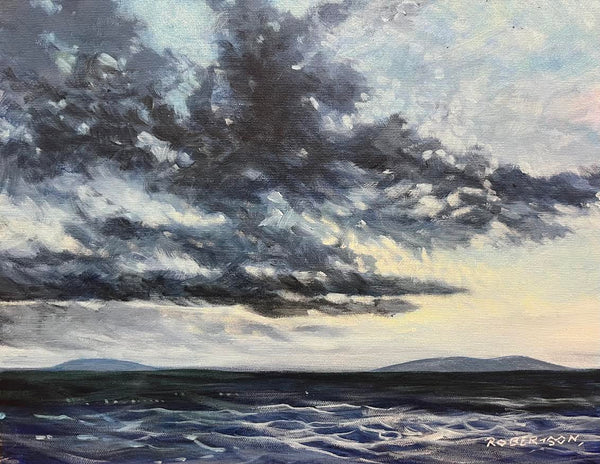 Janice Robertson artwork 'High Tide at White Rock (Study)' at White Rock Gallery